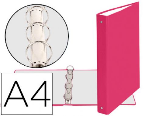 Pasta exacompta de 4 aneis 30mm redondos a4 cartao forrado rosa , Exacompta , 78584 , 3130630513650